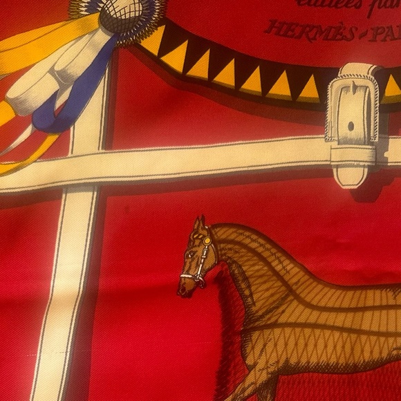 HERMES Silk Scarf Equestrian Design - 35” x 35” - Picture 16 of 16